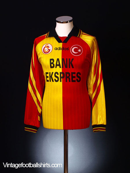 1997-98 Galatasaray Home Shirt #9 (Sukur) L/S XL Football Shirt