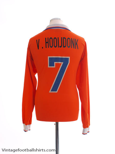 1997-98 Holland Home Shirt v.Hooijdonk #7 L/S XL Football Shirt
