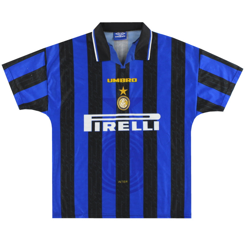 1997-98 Inter Milan Umbro Home Shirt L Football Shirt