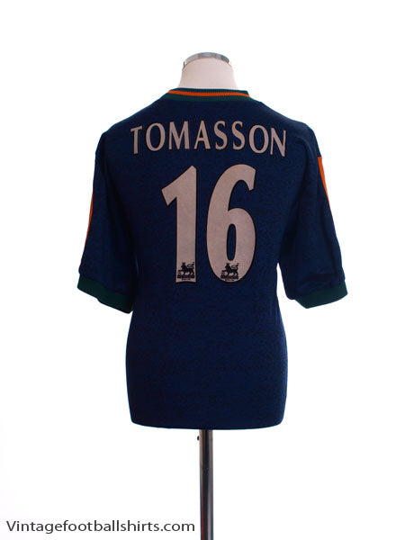 1997-98 Newcastle Away Shirt Tomasson #16 L Football Shirt