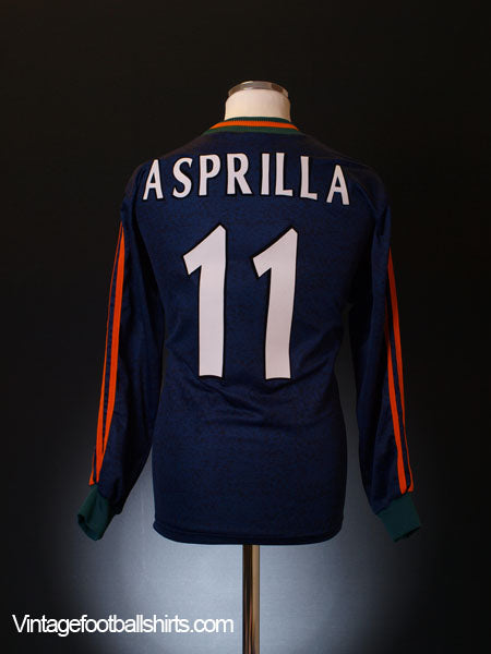 1997-98 Newcastle CL Away Shirt Asprilla #11 L/S *As New* M Football Shirt