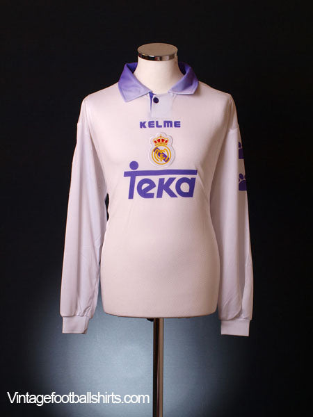 1997-98 Real Madrid Match Issue Home Shirt Petkovic #20 L/S XL Football Shirt