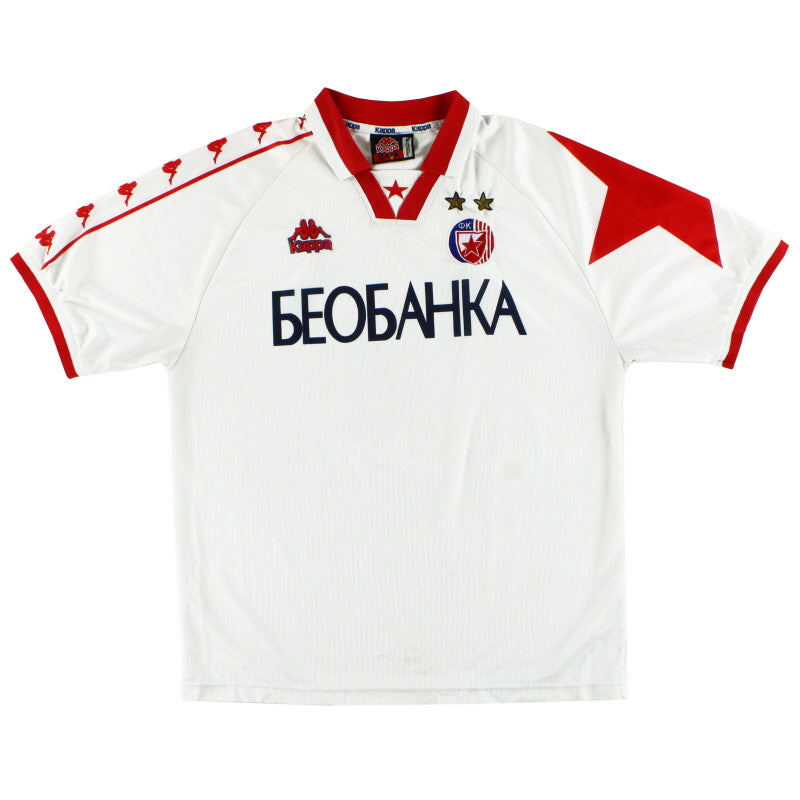1997-98 Red Star Belgrade Kappa Away Shirt L Football Shirt
