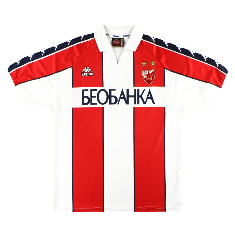 1997-98 Red Star Belgrade Kappa Home Shirt #9 XL Football Shirt