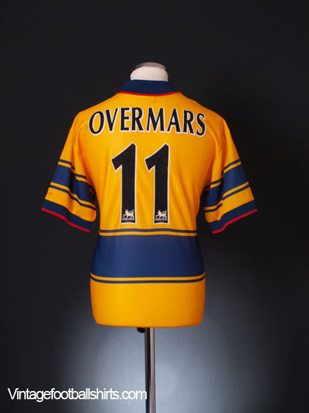 1997-99 Arsenal Away Shirt Overmars #11 L.Boys Football Shirt