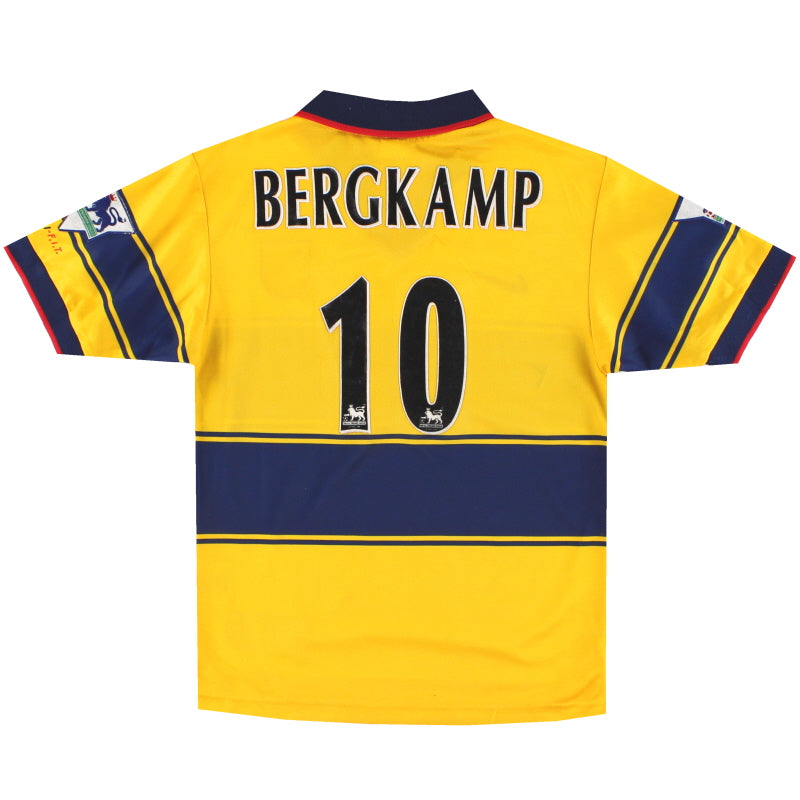 1997-99 Arsenal Nike Away Shirt Bergkamp #10 M.Boys Football Shirt