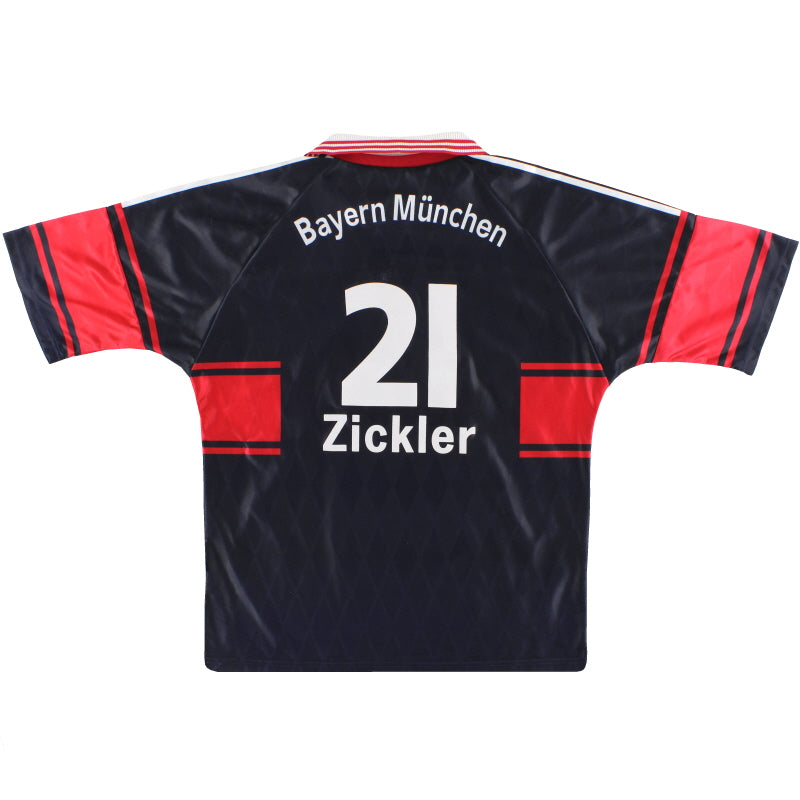 1997-99 Bayern Munich adidas Home Shirt Zickler #21 L Football Shirt