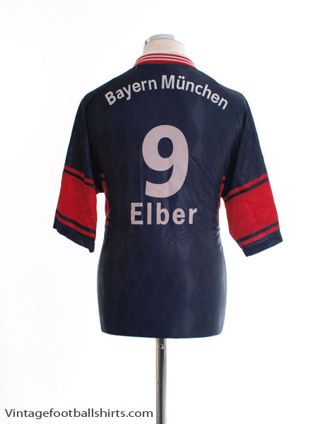 1997-99 Bayern Munich Home Shirt Elber #9 L Football Shirt
