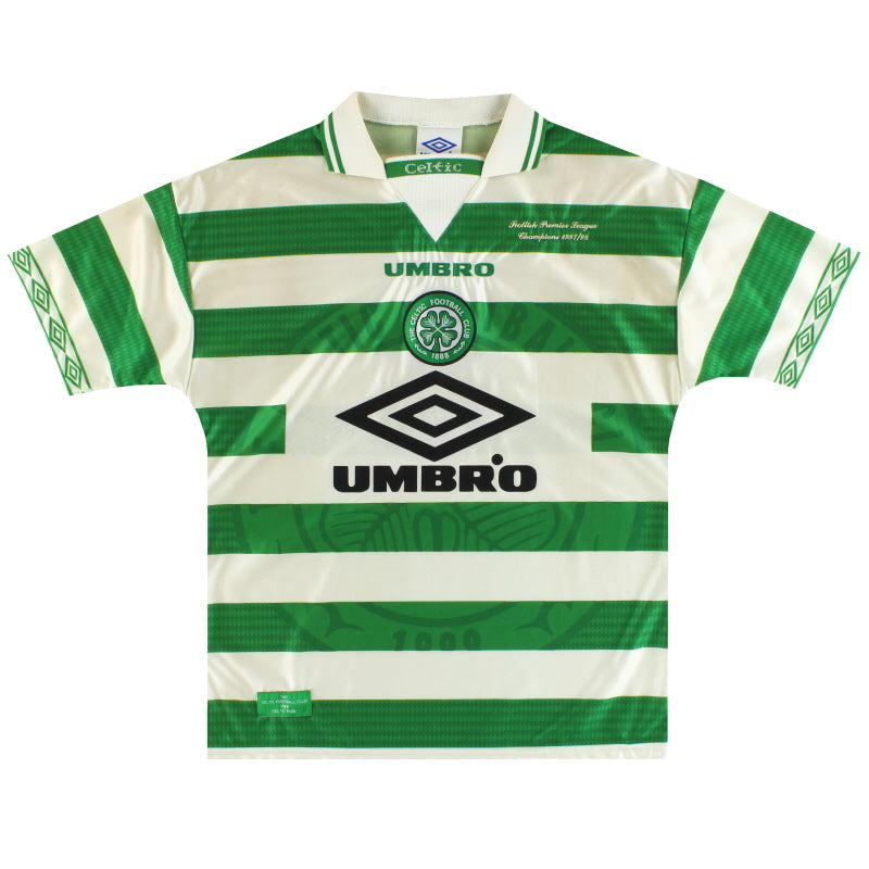 1997-99 Celtic Umbro 'Champions' Home Shirt #8 M Football Shirt