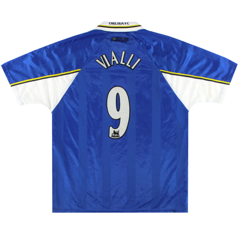 1997-99 Chelsea Umbro Home Shirt Vialli #9 XL Football Shirt