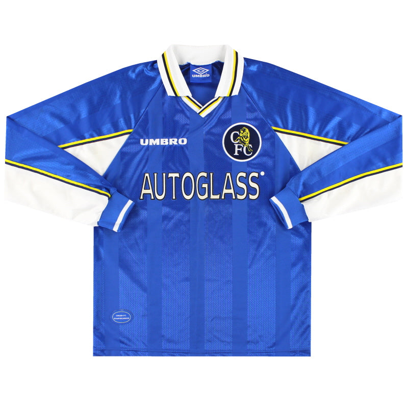 1997-99 Chelsea Umbro Home Shirt L/S M Football Shirt