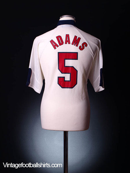 1997-99 England Home Shirt Adams #5 XL Football Shirt