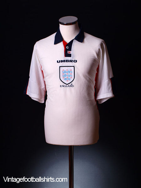 1997-99 England Home Shirt L.Boys Football Shirt