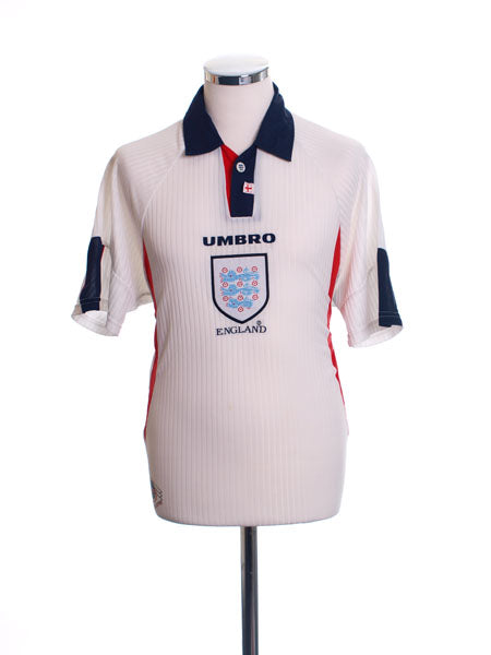 Maillot Vintage Angleterre 1998 - Faspen, Taille XL, Rouge, Manches Courtes - Occasion