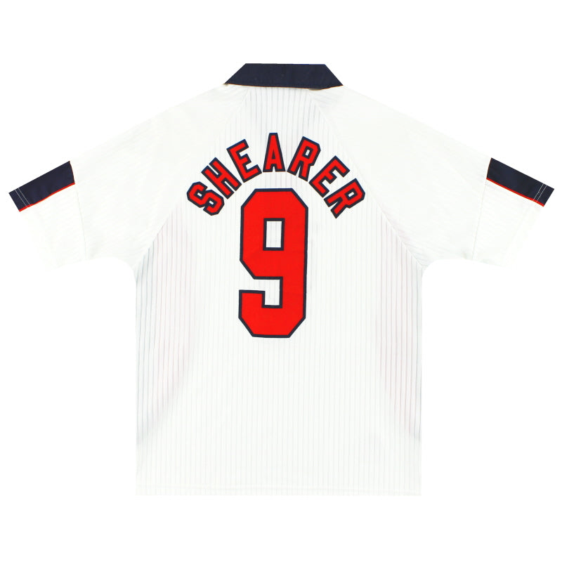 1997-99 England Umbro Home Shirt Shearer #9 Y Football Shirt