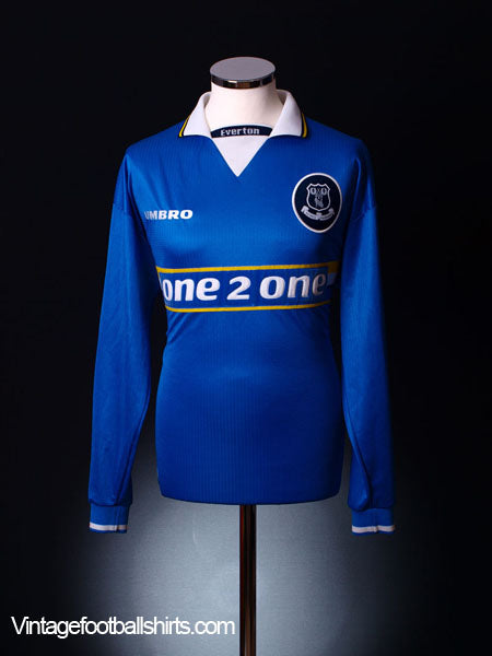1997-99 Everton Home Shirt L/S *Mint* XXL Football Shirt