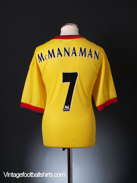 1997-99 Liverpool Away Shirt McManaman #7 *Mint* L Football Shirt