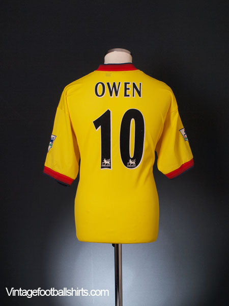 1997-99 Liverpool Away Shirt Owen #10 L Football Shirt