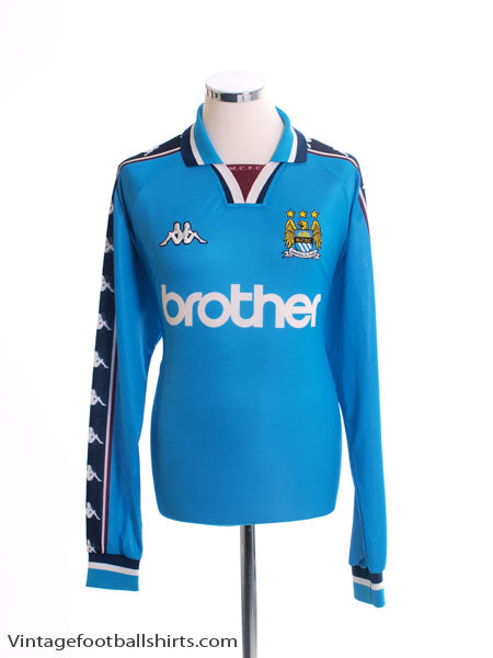 1997-99 Manchester City Home Shirt L/S XL Football Shirt