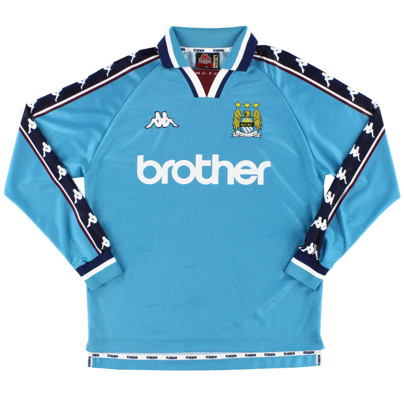 1997-99 Manchester City Home Shirt L/S M Football Shirt