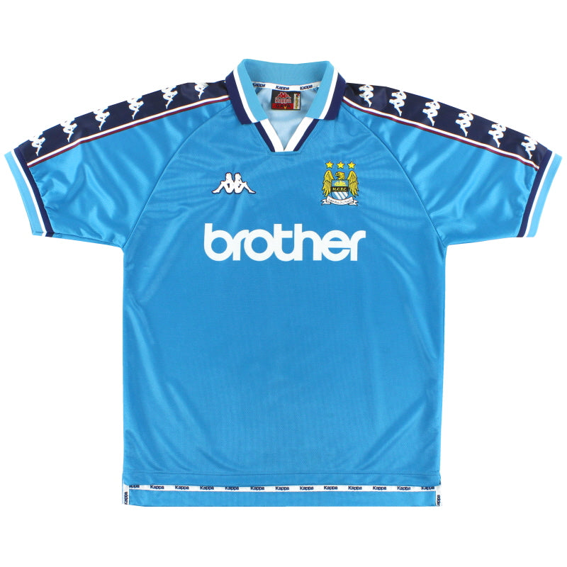 1997-99 Manchester City Kappa Home Shirt L Football Shirt