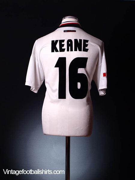 1997-99 Manchester United Away Shirt Keane #16 XL Football Shirt