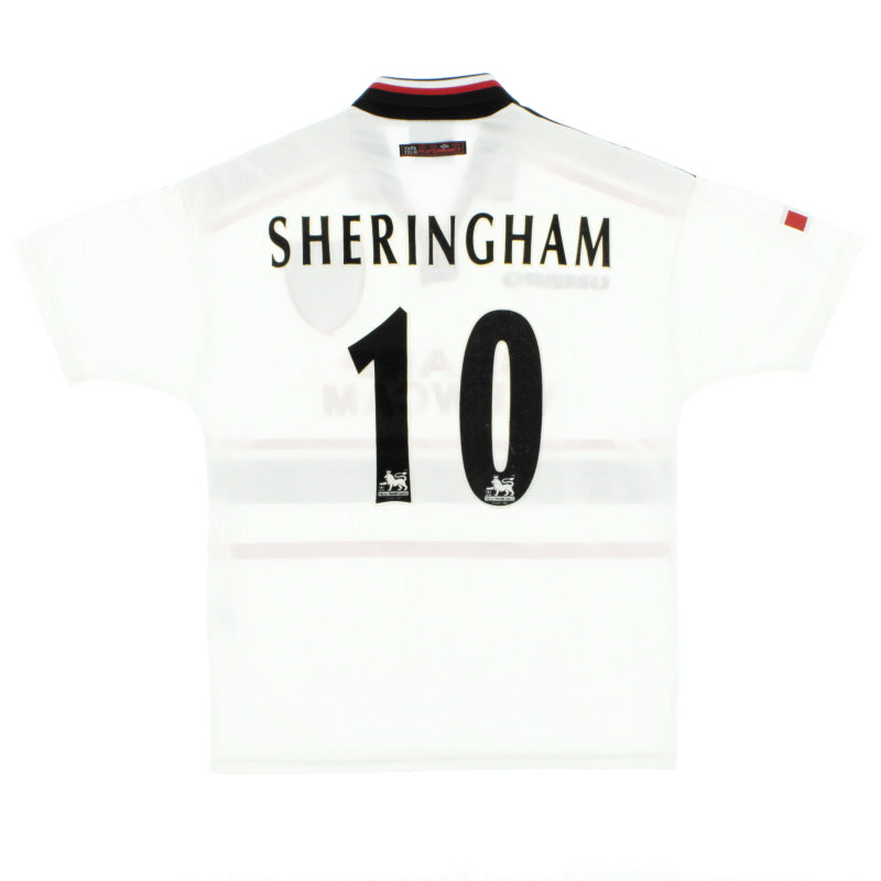 1997-99 Manchester United Away Shirt Sheringham #10 M Football Shirt
