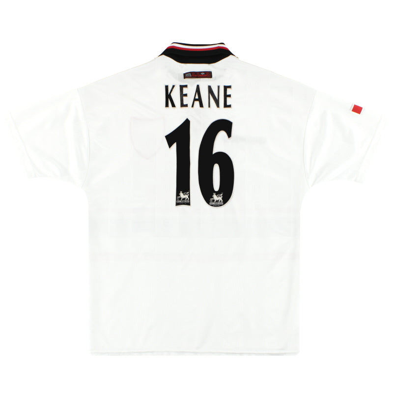 1997-99 Manchester United Umbro Away Shirt Keane #16 L Football Shirt