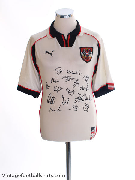 1998-00 Austria Signed Home Shirt L Football Shirt