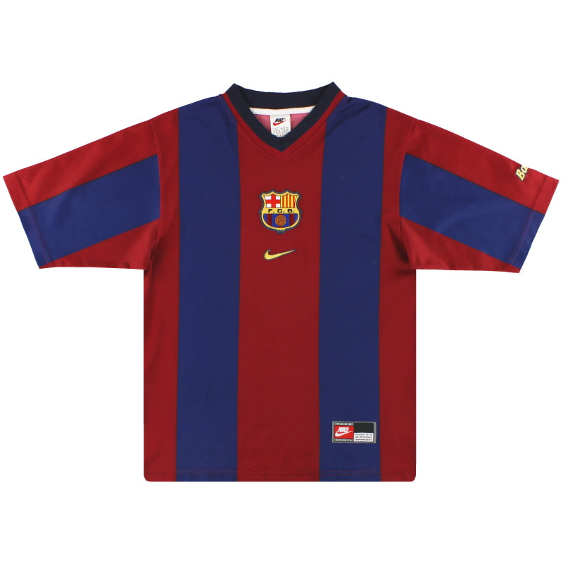 1998-00 Barcelona Nike Basic Home Shirt *Mint* L Football Shirt