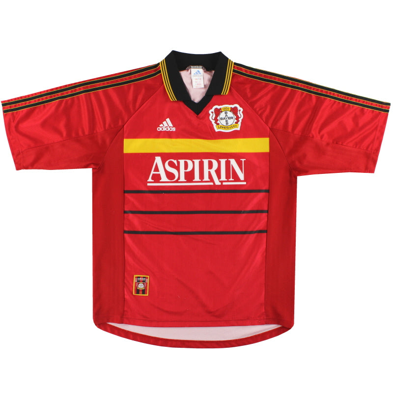 1998-00 Bayer Leverkusen adidas Home Shirt L Football Shirt