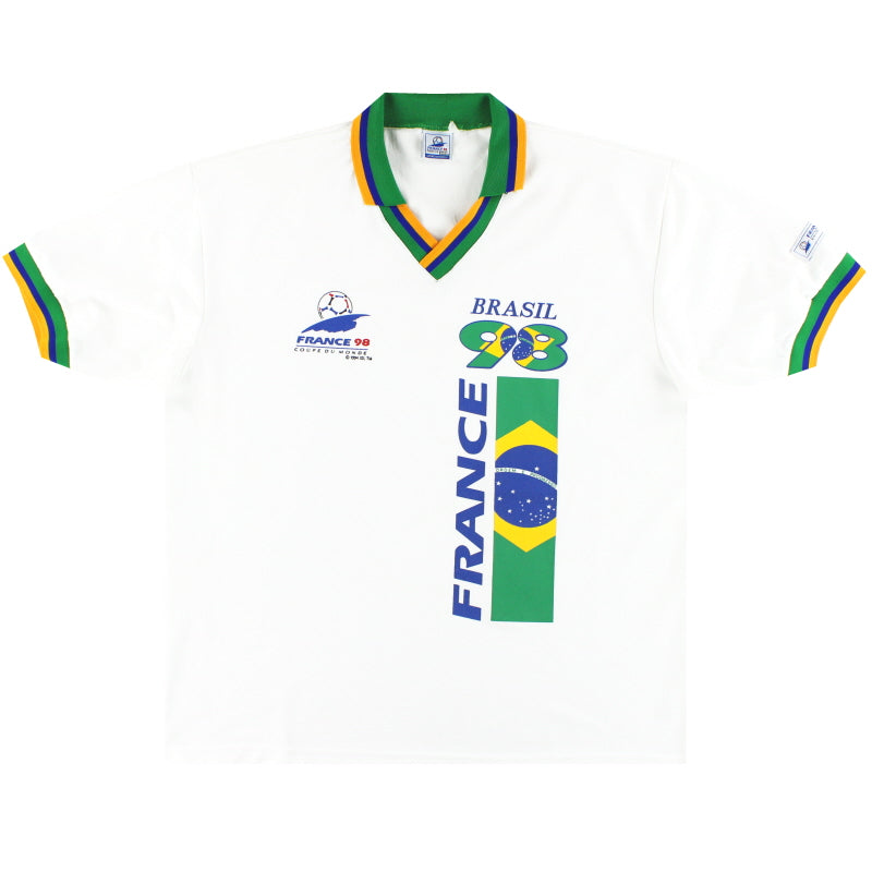 1998-00 Brazil 'France 98' Graphic Fan Shirt XL Football Shirt