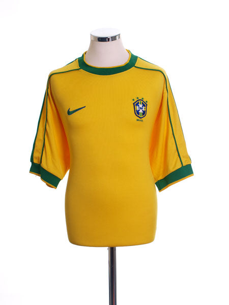 1998-00 Brazil Home Shirt XL.Boys Football Shirt