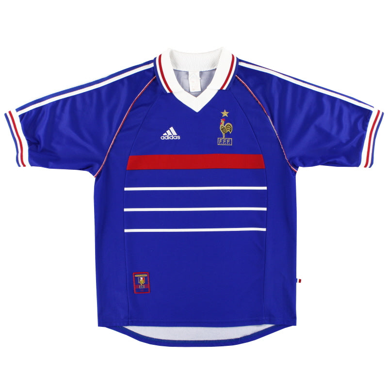1998-00 France adidas Home Shirt *Mint* L Football Shirt