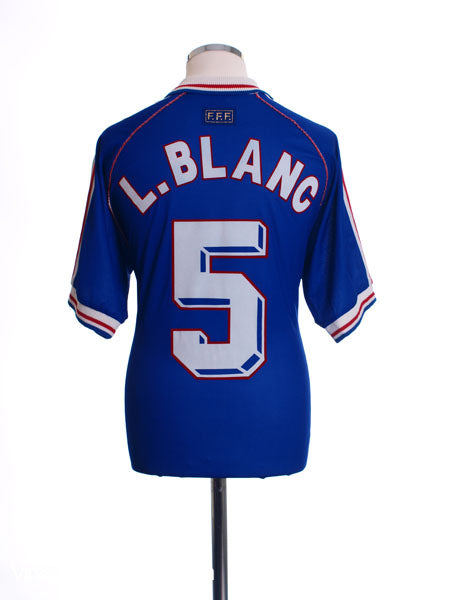 1998-00 France Home Shirt L.Blanc #5 M Football Shirt