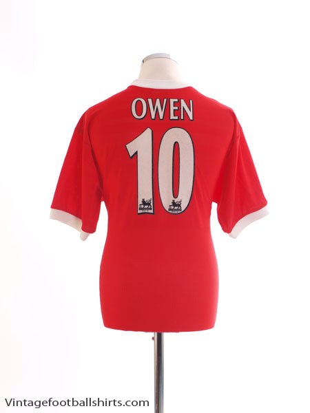 1998-00 Liverpool Home Shirt Owen #10 M Football Shirt