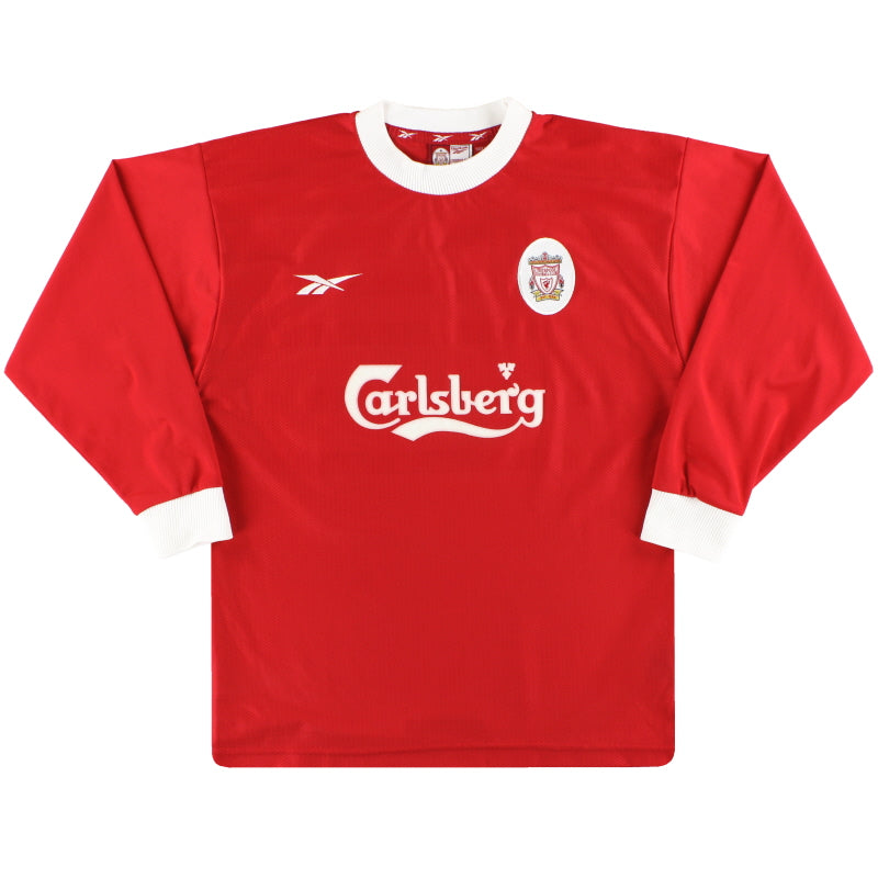 1998-00 Liverpool Reebok Home Shirt L/S *Mint* M Football Shirt