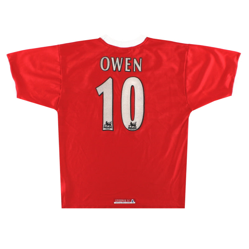 1998-00 Liverpool Reebok Home Shirt Owen #10 M Football Shirt
