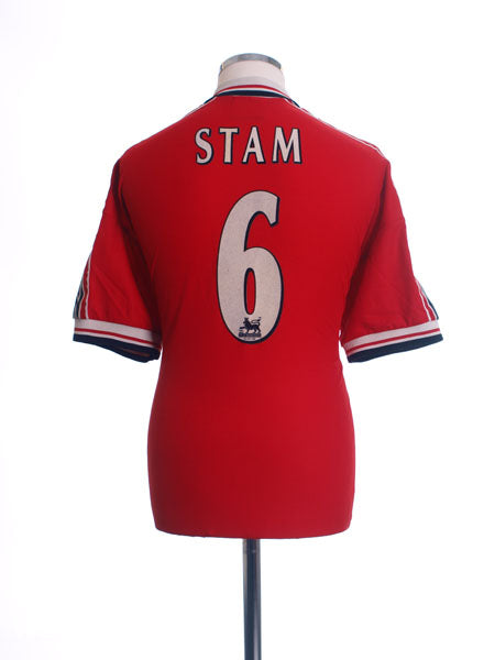 1998-00 Manchester United Home Shirt Stam #6 L Football Shirt