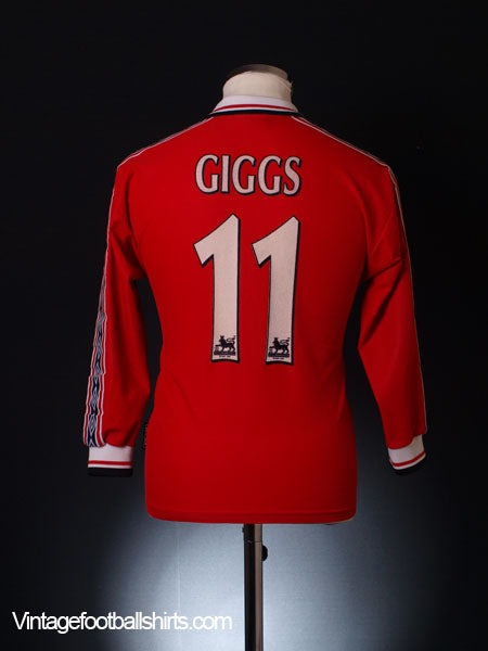 1998-00 Manchester United Home Shirt Giggs #11 L/S XL.Boys Football Shirt
