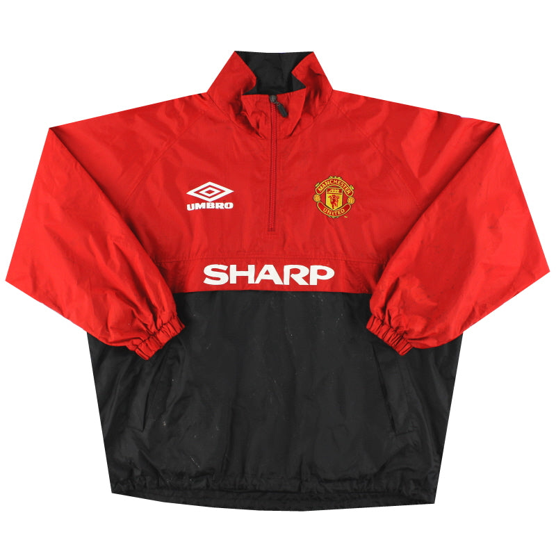 1998-00 Manchester United Umbro 1/4 Zip Track Jacket XL Jacket