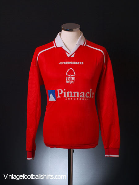 1998-00 Nottingham Forest Home Shirt L/S Y Football Shirt