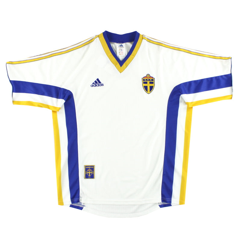 1998-00 Sweden adidas Away Shirt M Football Shirt