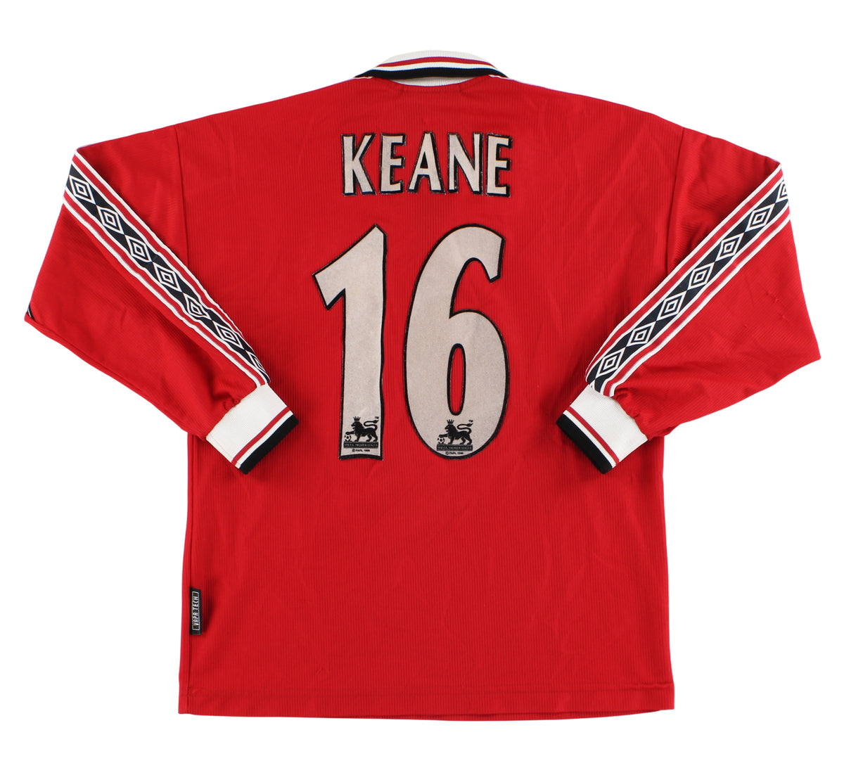 1998-00 Manchester United Umbro Home Shirt Keane #16 L/S