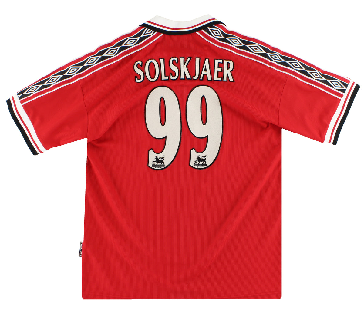 1998-00 Manchester United Umbro 'CL Winners' Home Shirt Solskjaer #99 L
