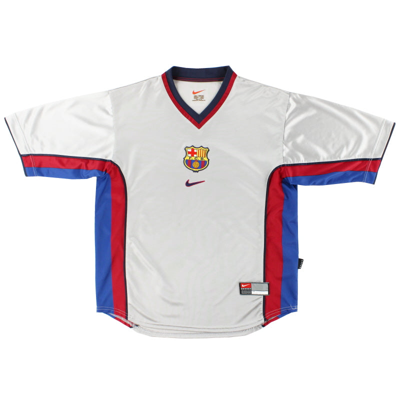 1998-01 Barcelona Away Shirt L Football Shirt