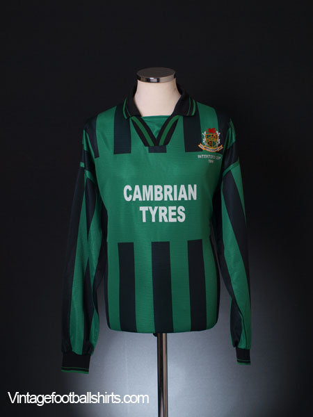 1998-99 Aberystwyth Town 'Intertoto Cup 1999' Home Shirt L/S XL Football Shirt