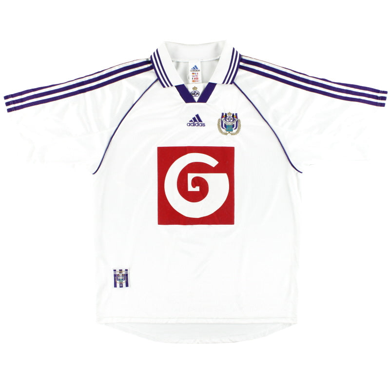 1998-99 Anderlecht adidas Home Shirt *Mint* S Football Shirt