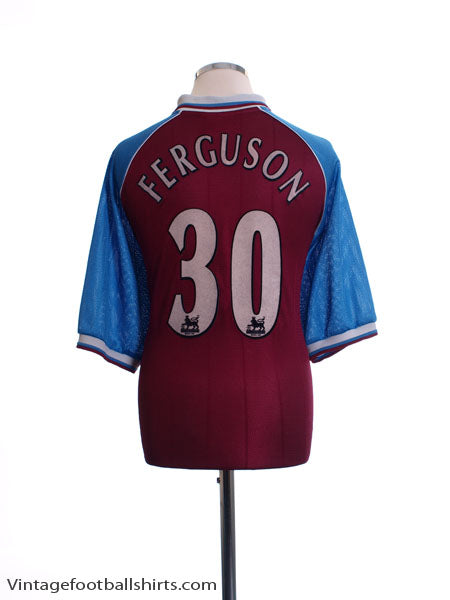 1998-99 Aston Villa Home Shirt Ferguson #30 XL Football Shirt
