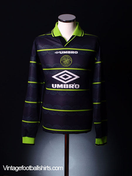 1998-99 Celtic Away Shirt L/S L Football Shirt